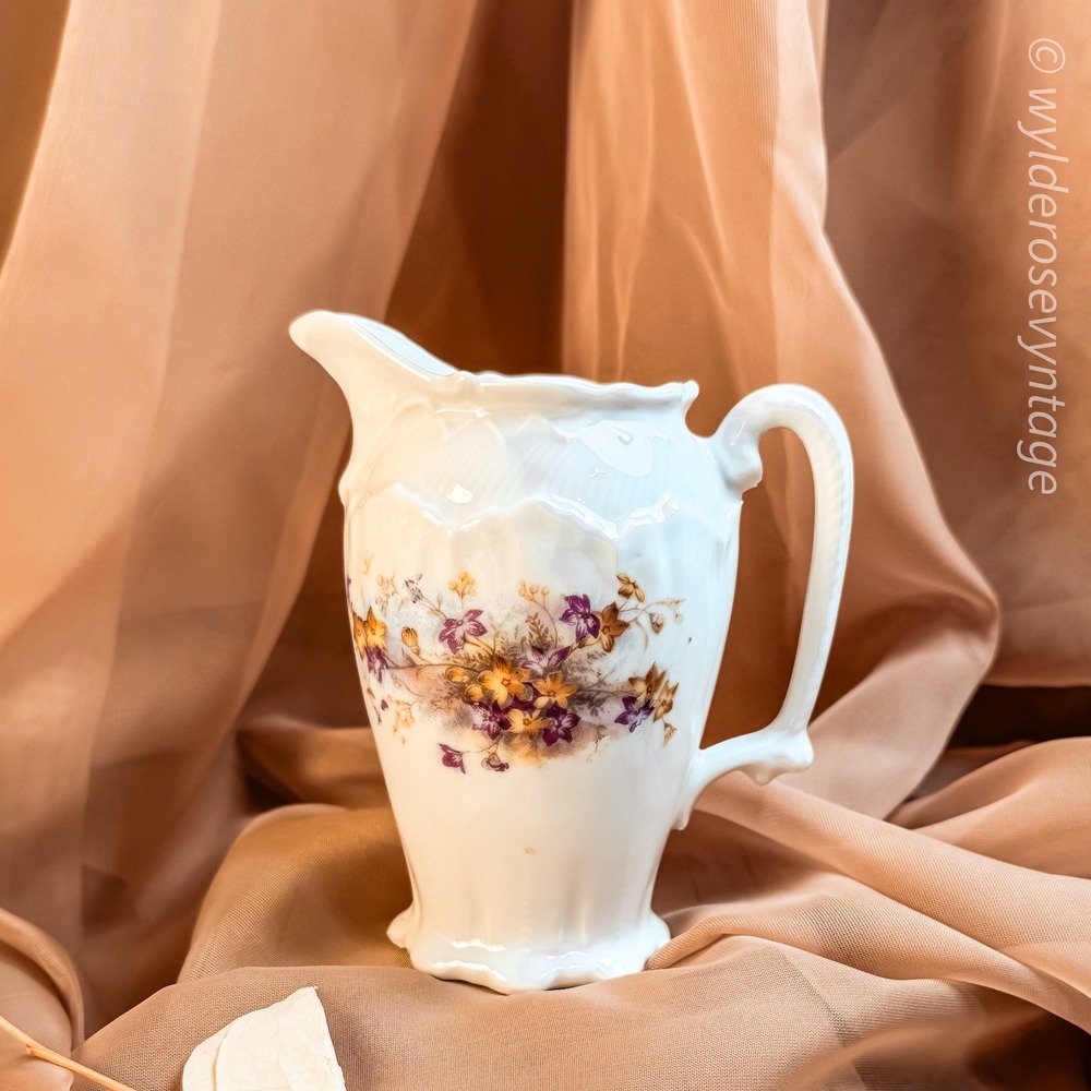 Floral Antique Porcelain‎ Pitcher